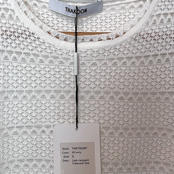 Thakoon Women's Lace Jacquard Crewneck Tank, Size S, NWT - Picture 6 of 7